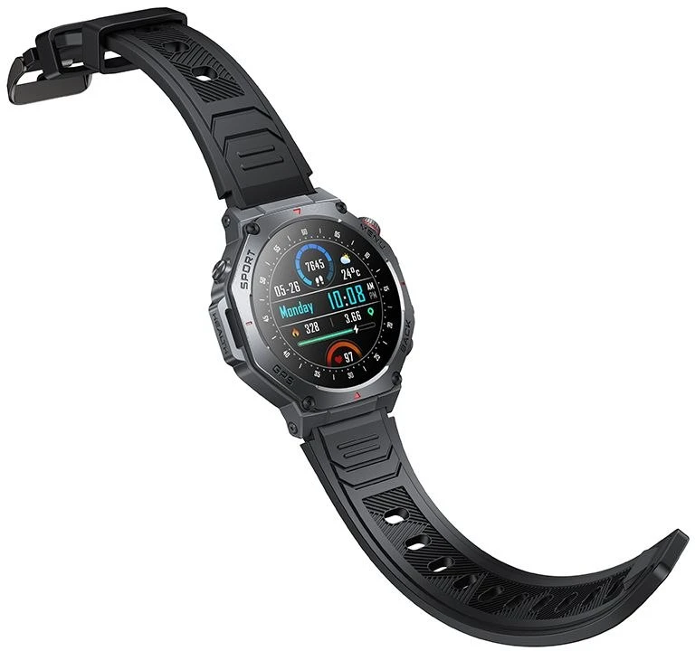 Išmanusis laikrodis Hoco 1,43" AMOLED GPS with call function Y37 juodas