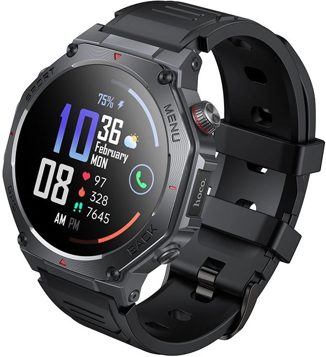 Išmanusis laikrodis Hoco 1,43" AMOLED GPS with call function Y37 juodas