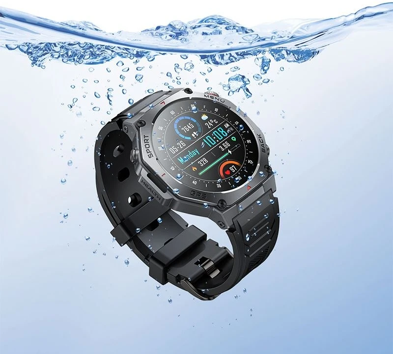 Išmanusis laikrodis Hoco 1,43" AMOLED GPS with call function Y37 juodas
