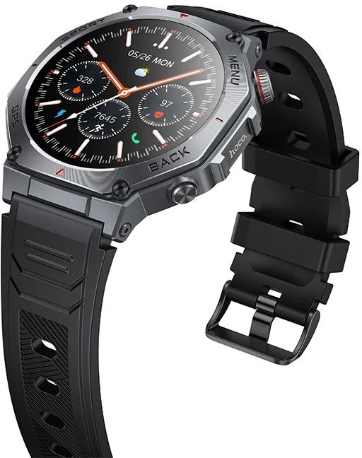 Išmanusis laikrodis Hoco 1,43" AMOLED GPS with call function Y37 juodas