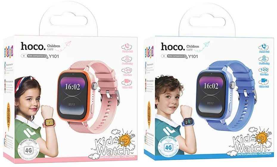 Išmanusis laikrodis for kids Hoco 1,83" 4G GPS with call function Y101 pink