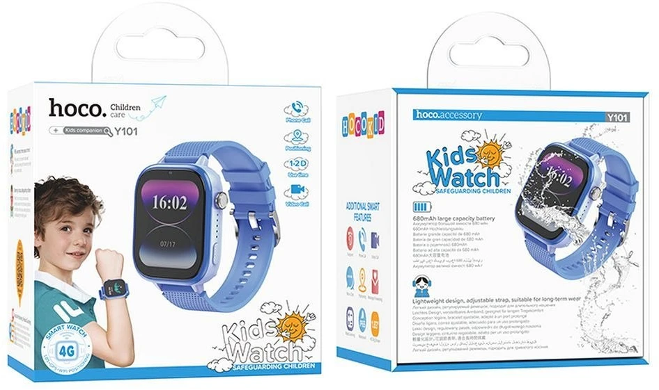 Išmanusis laikrodis for kids Hoco 1,83" 4G GPS with call function Y101 mėlynas