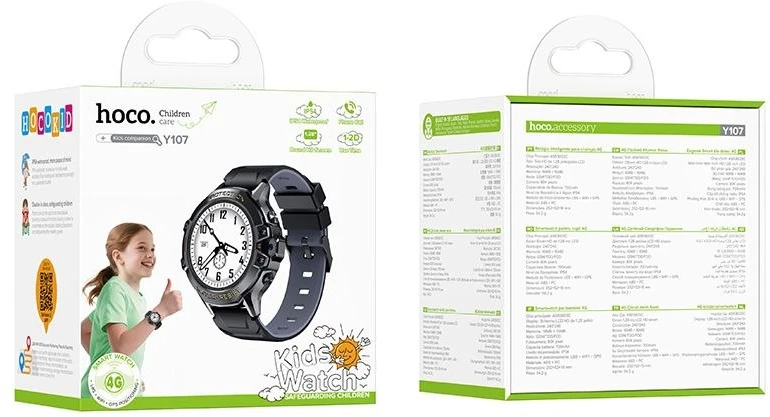 Išmanusis laikrodis for kids Hoco 1,28" 4G GPS with call function Y107 juodas