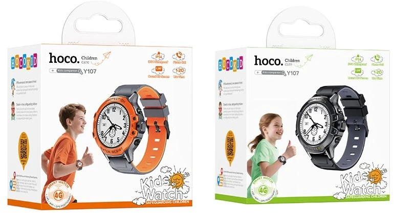 Išmanusis laikrodis for kids Hoco 1,28" 4G GPS with call function Y107 oranžinis