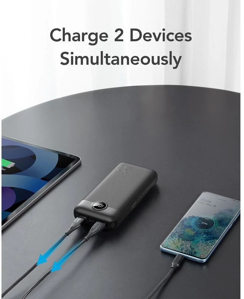 Powerbank Veger L20S (VP2039PD / W2039PD) PD QC3.0 2A 20W 20000 mAh baltas