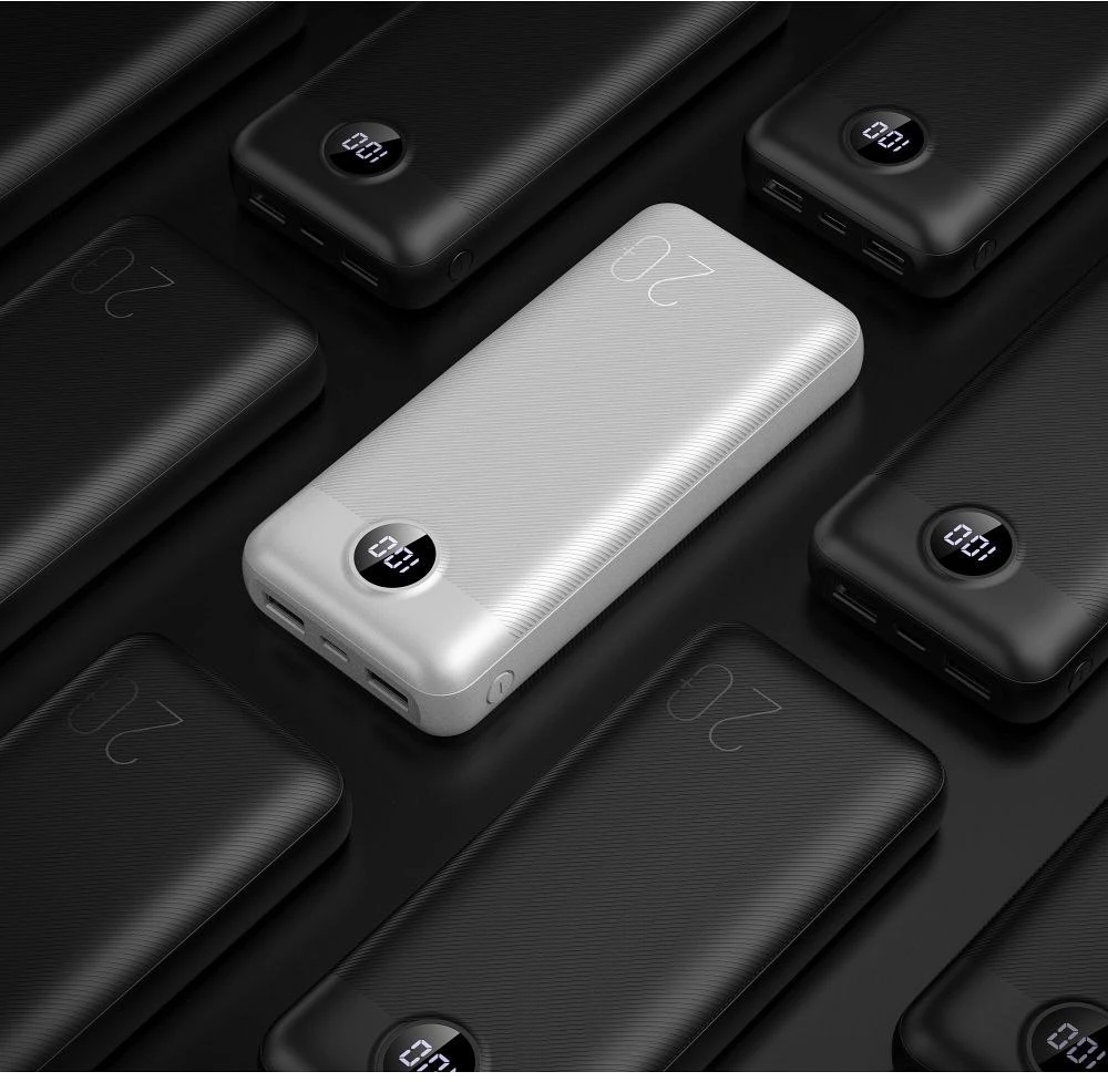 Powerbank Veger L20S (VP2039PD / W2039PD) PD QC3.0 2A 20W 20000 mAh baltas