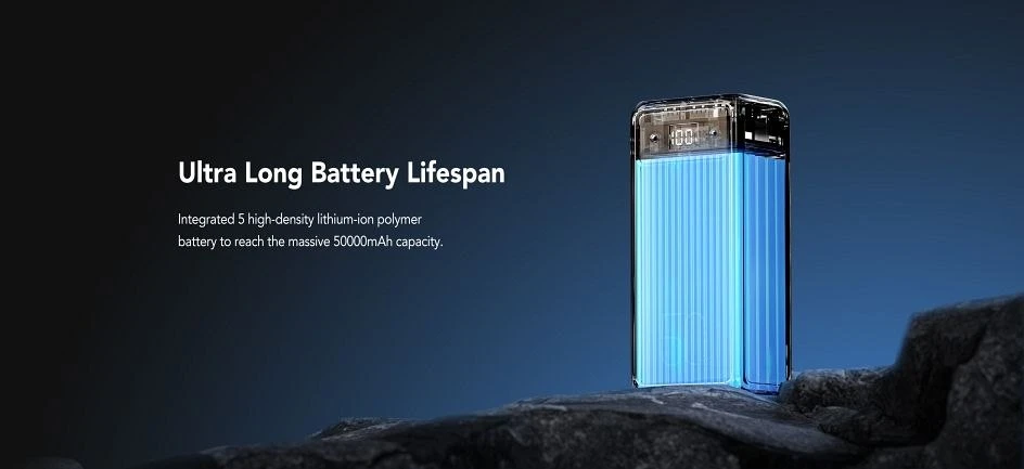Powerbank Veger Tank Lite (W5001) PD QC3.0 5A 22,5W 50000 mAh juodas
