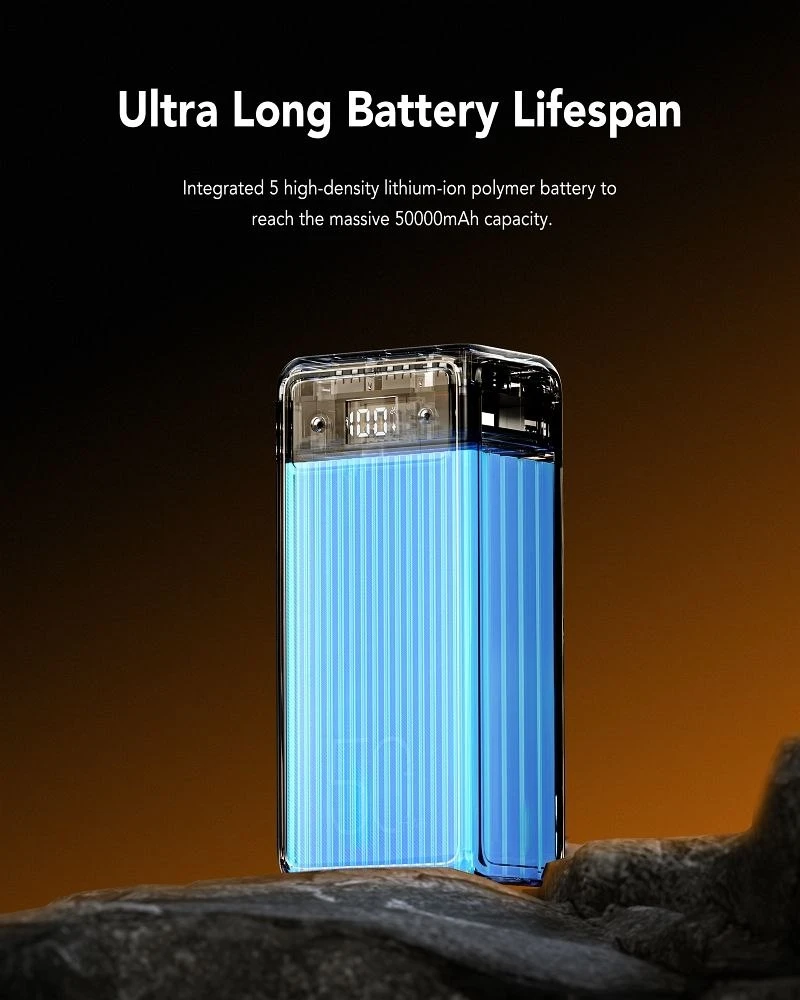 Powerbank Veger Tank Lite (W5001) PD QC3.0 5A 22,5W 50000 mAh juodas