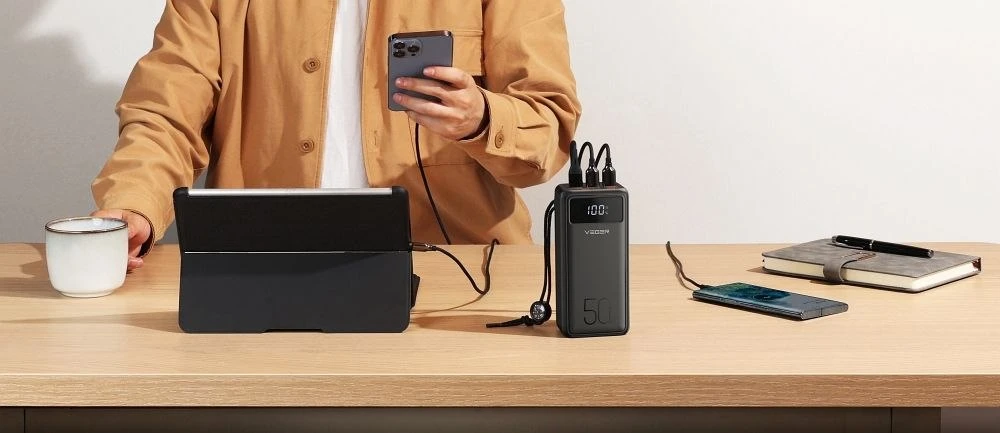 Powerbank Veger Tank Lite (W5001) PD QC3.0 5A 22,5W 50000 mAh juodas