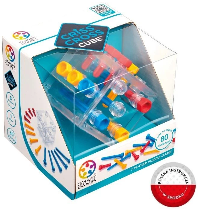 Dėlionė Iuvi Games Stalo žaidimas loginis Criss Cross Cube 80 užduočių