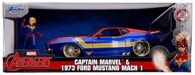 Jada Toys Jada Marvel Avengers automobilio modelis Ford Mustang Mach I su figūrėle Captain America 1:24