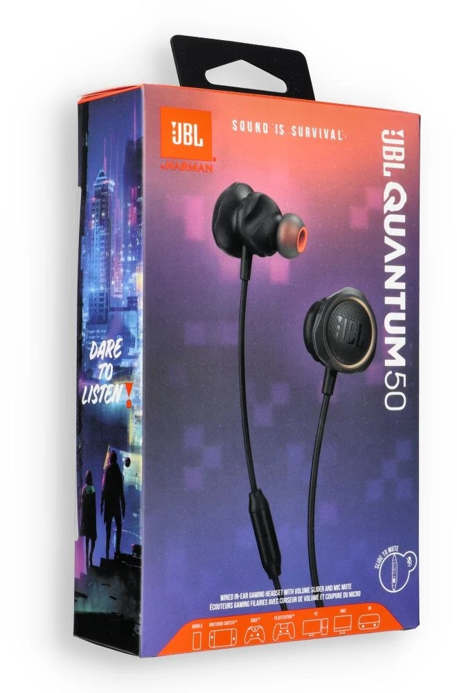 Žaidimų ausinės JBL Quantum 50, Juodos