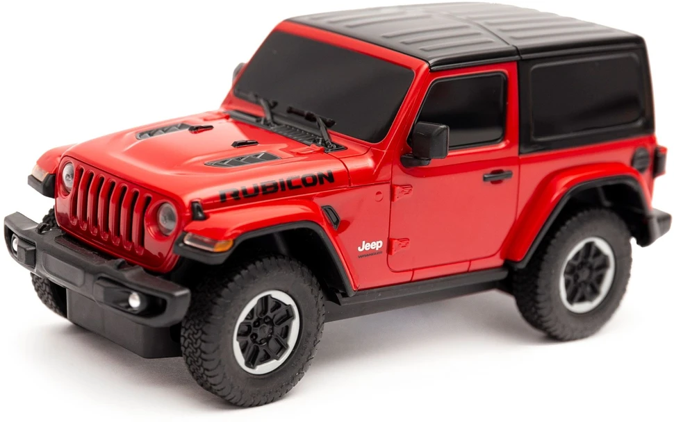 Jeep Wrangler JL mastelio 1:24 Rastar 79500 valdomas raudonas automobilis