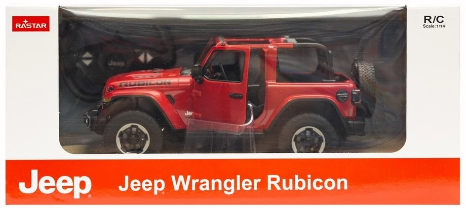 Jeep Wrangler JL R/C mastelis 1:14 Rastar 79400 nuotoliniu būdu valdomas raudonas automobilis