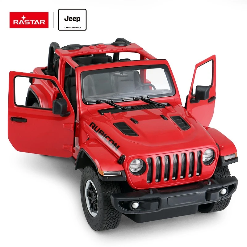 Jeep Wrangler JL R/C mastelis 1:14 Rastar 79400 nuotoliniu būdu valdomas raudonas automobilis
