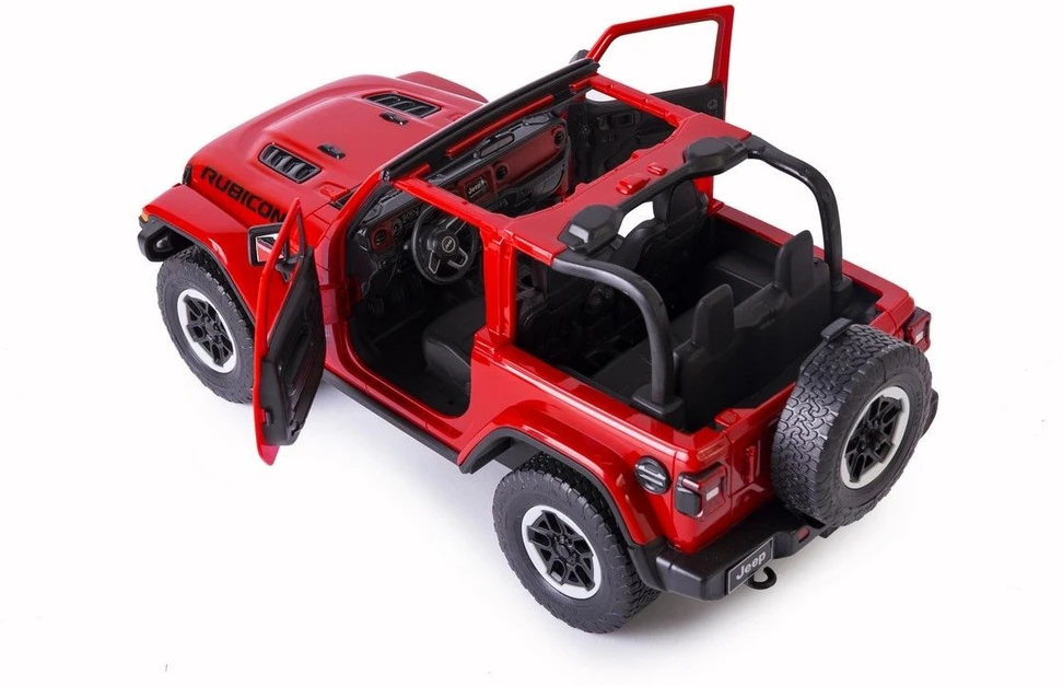 Jeep Wrangler JL R/C mastelis 1:14 Rastar 79400 nuotoliniu būdu valdomas raudonas automobilis