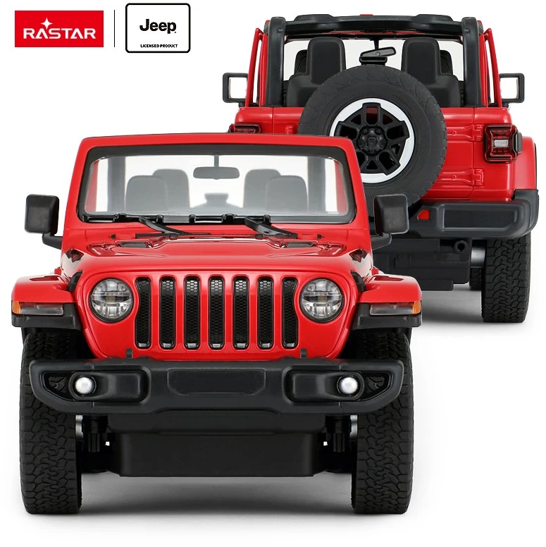 Jeep Wrangler JL R/C mastelis 1:14 Rastar 79400 nuotoliniu būdu valdomas raudonas automobilis