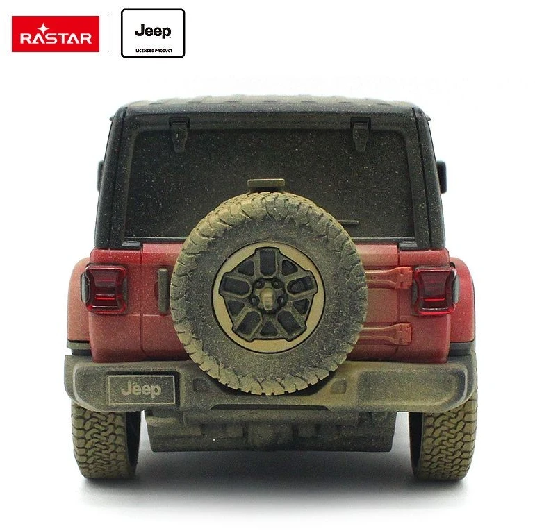 Jeep Wrangler Rubicon mastelis 1:24 Rastar 79500-4 nuotoliniu būdu valdomas automobilis purvinas variantas