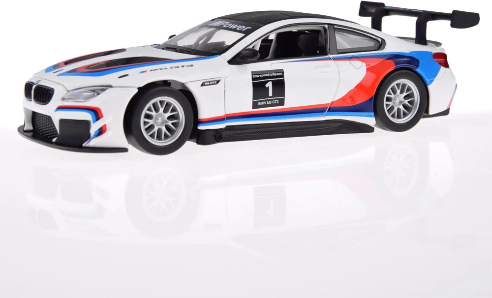 Jokomisiada Metalo automobilių sporto modelis „BMW M6 GT3“ skalė 1:32 Šviesos garsas ZA4613