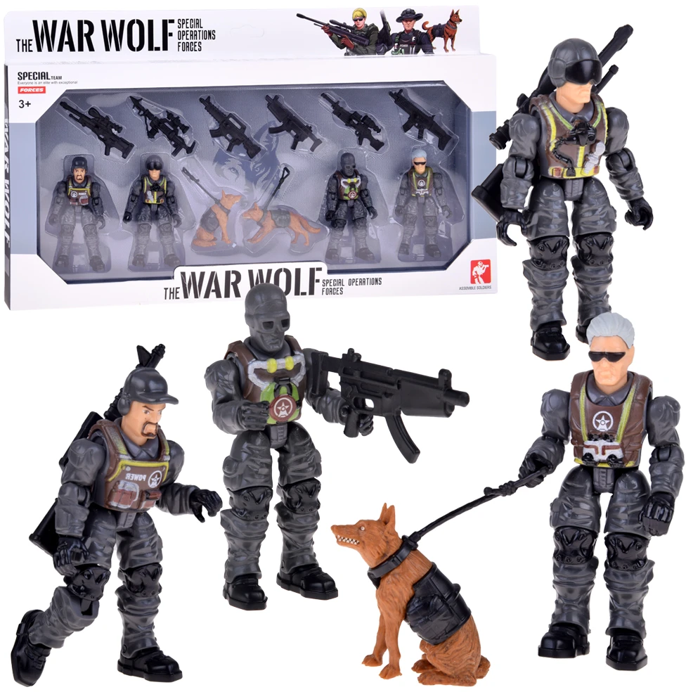 Jokomisiada Large set of figures, soldiers, rifles, 12 pieces, soldiers ZA5887