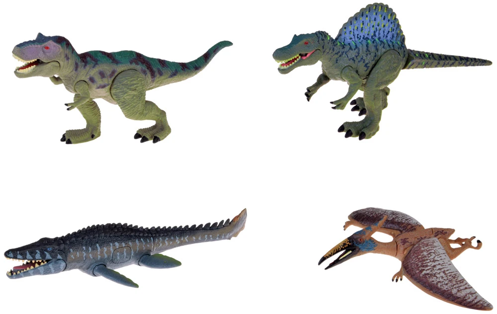 Jokomisiada Didelių dinozaurų figūrėlių rinkinys, 4 dalys, figūrėlės su judančiais elementais ZA5689