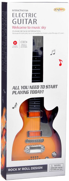 Jokomisiada Elektrinės gitaros žaislas vaikams melodijos, šviesa + dirželis IN0169 CI
