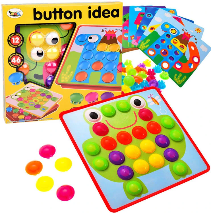 Dėlionė Jokomisiada Creative Montessori mosaic button puzzle - pin pictures ZA1706