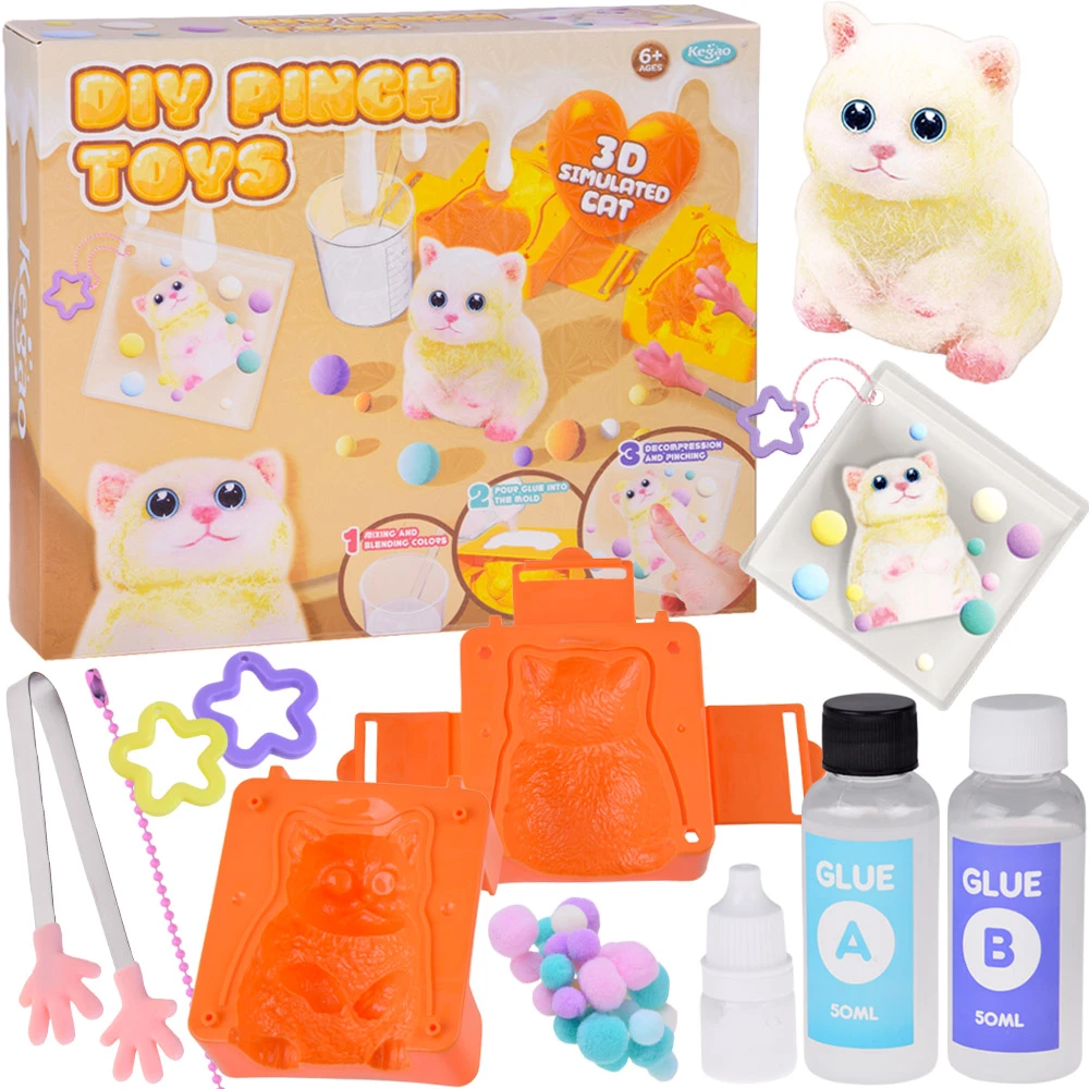 Jokomisiada Creative kit series: DIY CATS SLOOMER - anti-stress keychain ZA5983