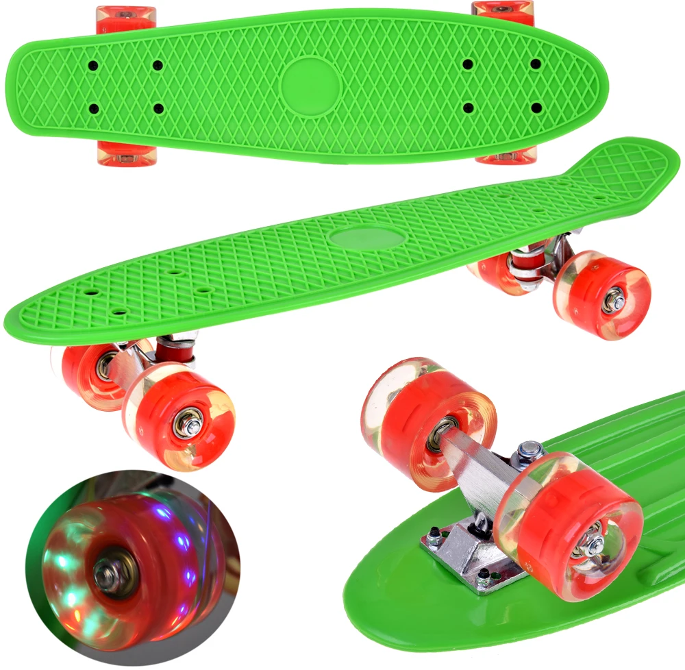 Jokomisiada LED Skateboard with Light-Up Wheels for Skatepark Riding SP0825