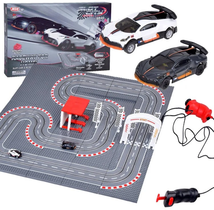 Jokomisiada Bugatti lenktynių trasa su 2 blokais nuotolinio valdymo automobiliais! Labai smagus RC0664