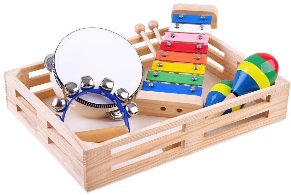 Jokomisiada Medinis instrumentų rinkinys 4in1 žaislas IN0134
