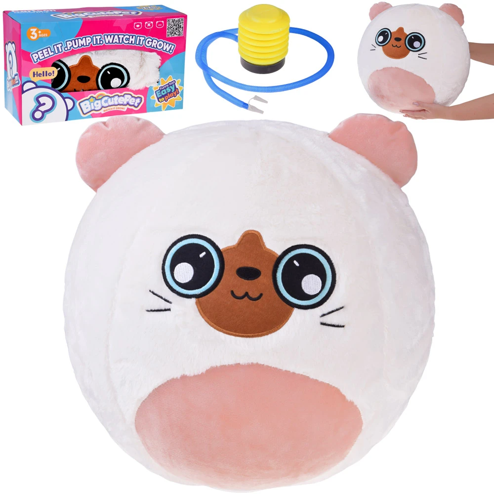 Jokomisiada Soft plush ball - large animal mascot 45cm CAT ZA5976
