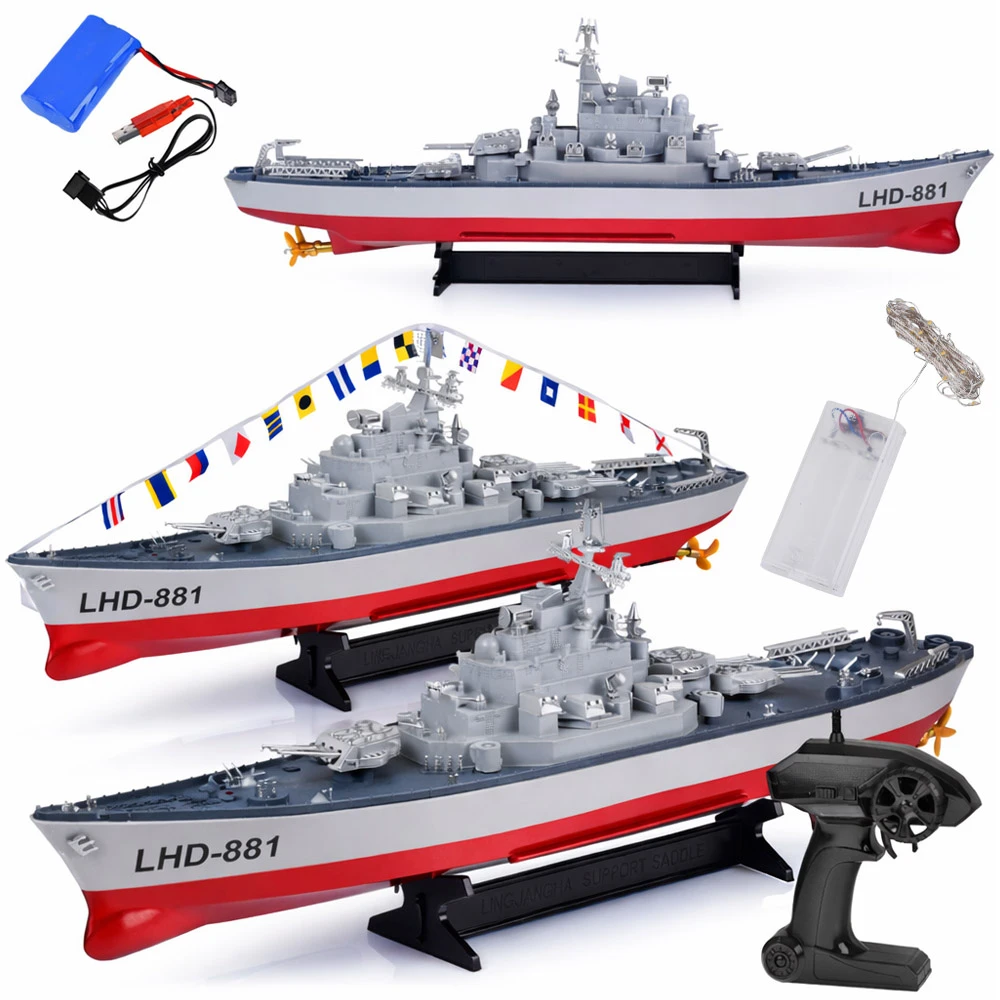 Jokomisiada Nuotoliniu būdu valdomas didžiulis laivas „BATTLESHIP LHD-881“, mastelis 1:390, RC0736