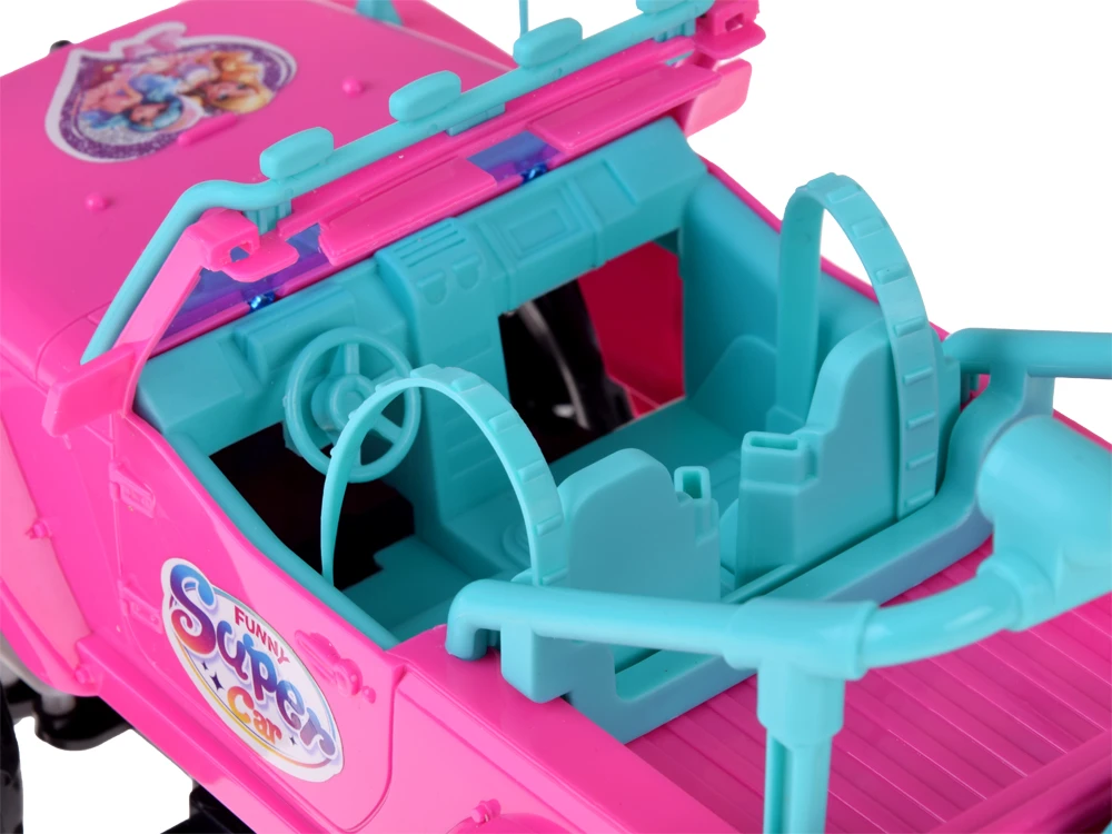 Jokomisiada Remote-controlled Rožinis CAR for dolls + boy and girl RC0734