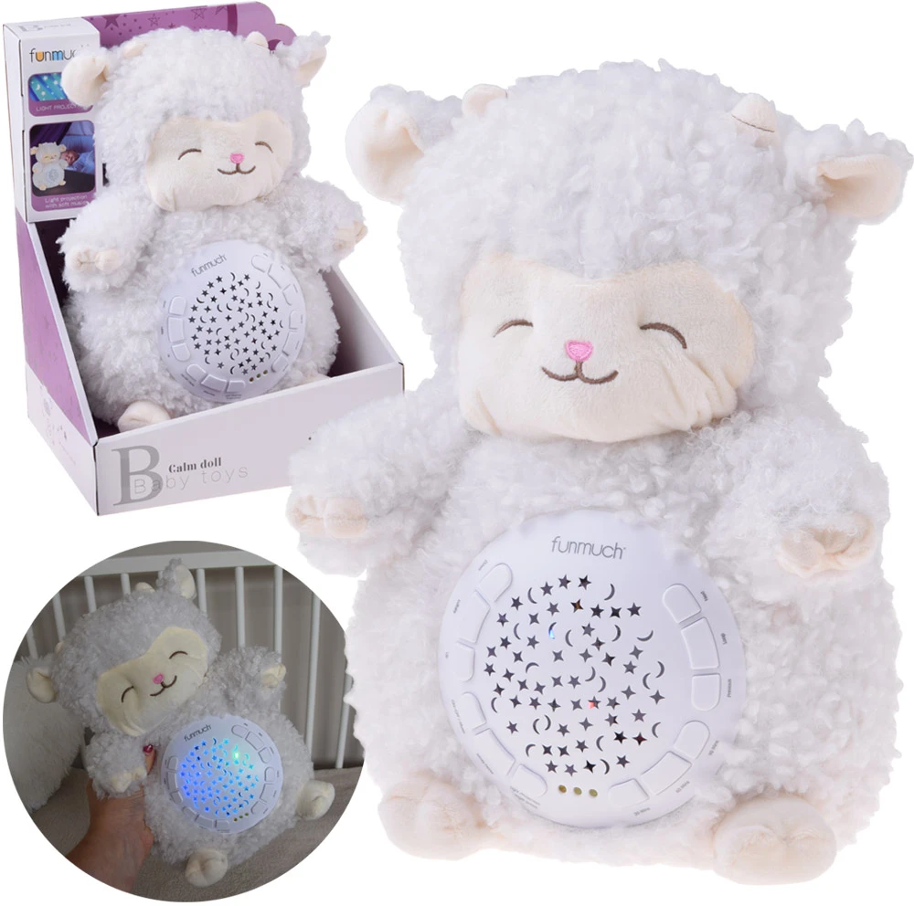 Jokomisiada Soft SHEEP Star Projektorius - 20 skirtingų lopšinių + garsai ZA5750