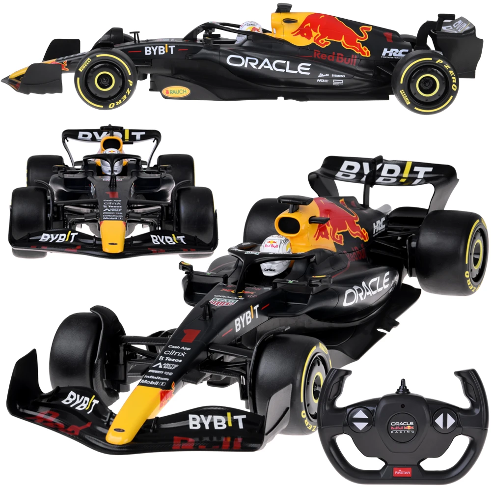 Jokomisiada Rastar RB18 F1 automobilio nuotolinio valdymo modelis „Raudona Bull Racing“ 1:12