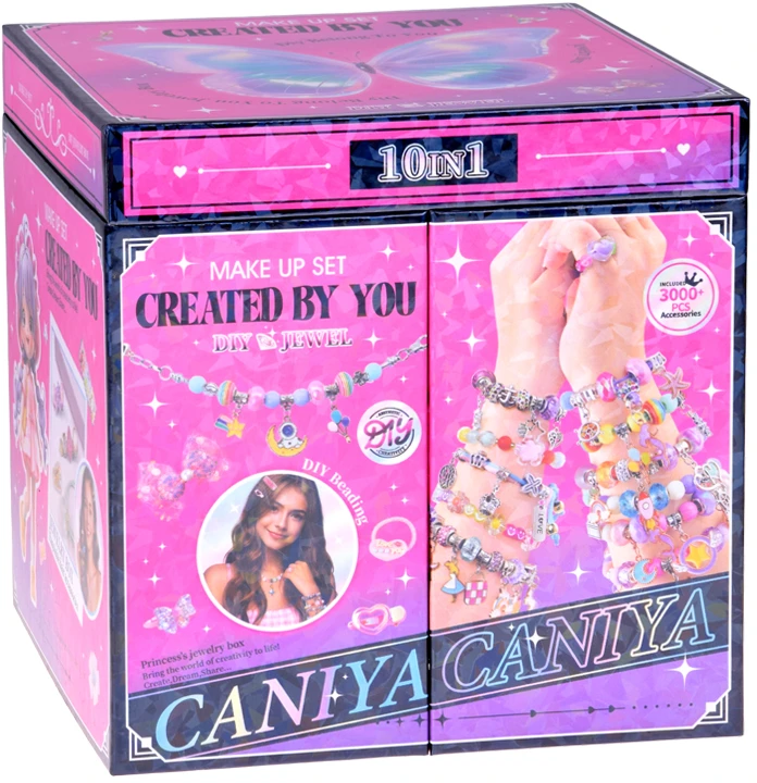Jokomisiada Foldable jewelry box beads DIY hair ornaments ZA5732