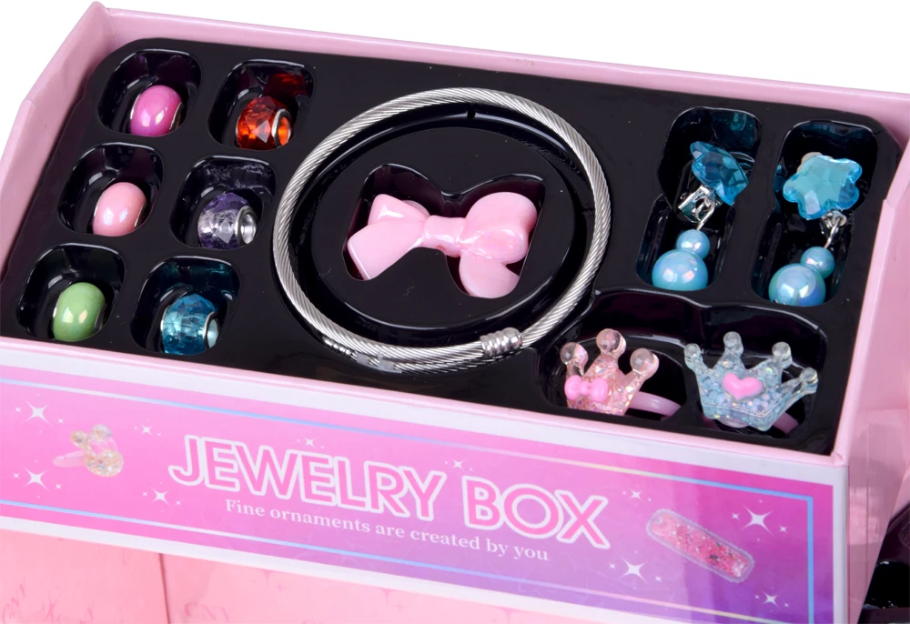 Jokomisiada Foldable jewelry box beads DIY hair ornaments ZA5732