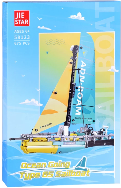 Jokomisiada Techniniai blokai Racing yacht 675 dalių spalvoti blokai ZA5296