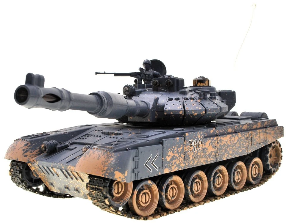 Jokomisiada kontroliuojamas TANK T90 šaudo važiuoja apšviestas RC0373
