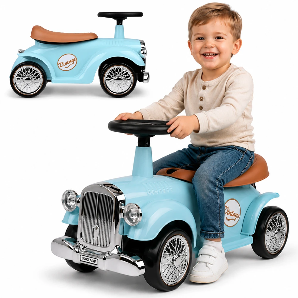 Jokomisiada Ride-on Car Retro Classic Vehicle for Children ZA6172
