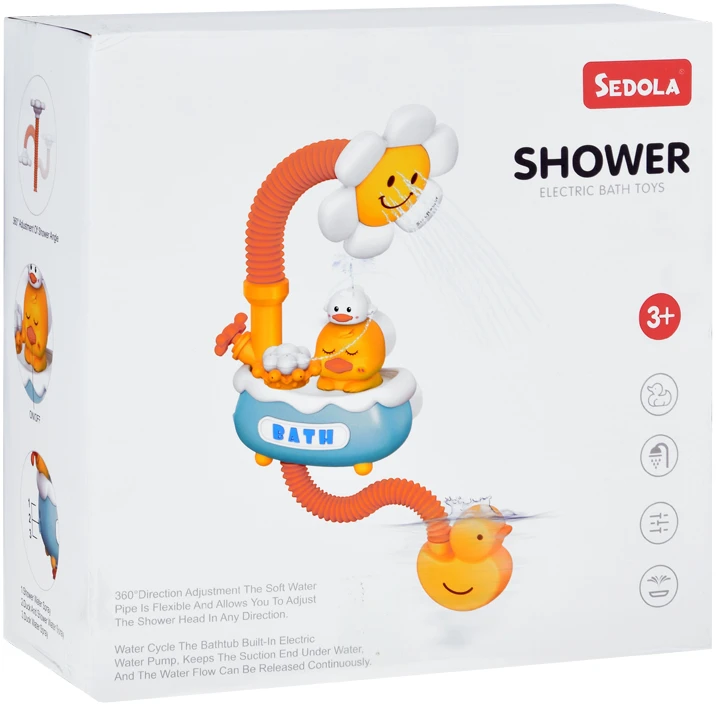 Jokomisiada Bath Shower Toy for Kids – Cute Flower & Duck ZA5928