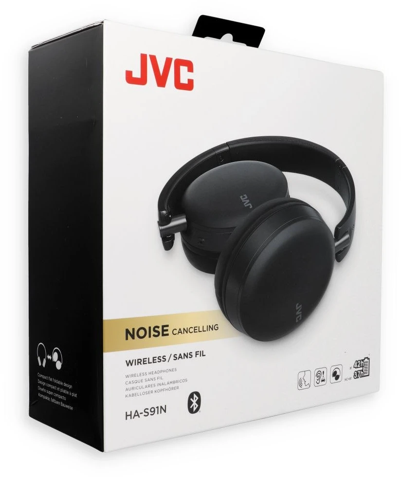 JVC, HA-S91N-BU, juodos sp. dinaminės ausinės