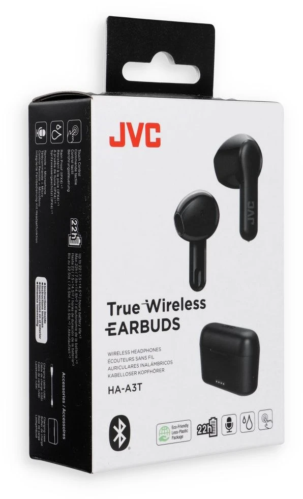 Belaidės Ausinės - JVC HA-A3T Bluetooth 5.1 Juodos