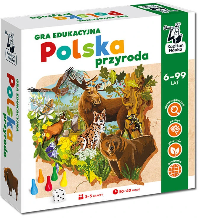 Kapitan Nauka Lenkijos gamta. Mokomasis gamtos žaidimas visai šeimai GR0708
