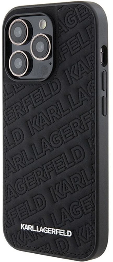 Dėklas Karl Lagerfeld KLHCP15LPQKPMK IPHONE 15 PRO 6.1 "Juodas/Juodas HARDCASE QUILTED K PATTERN