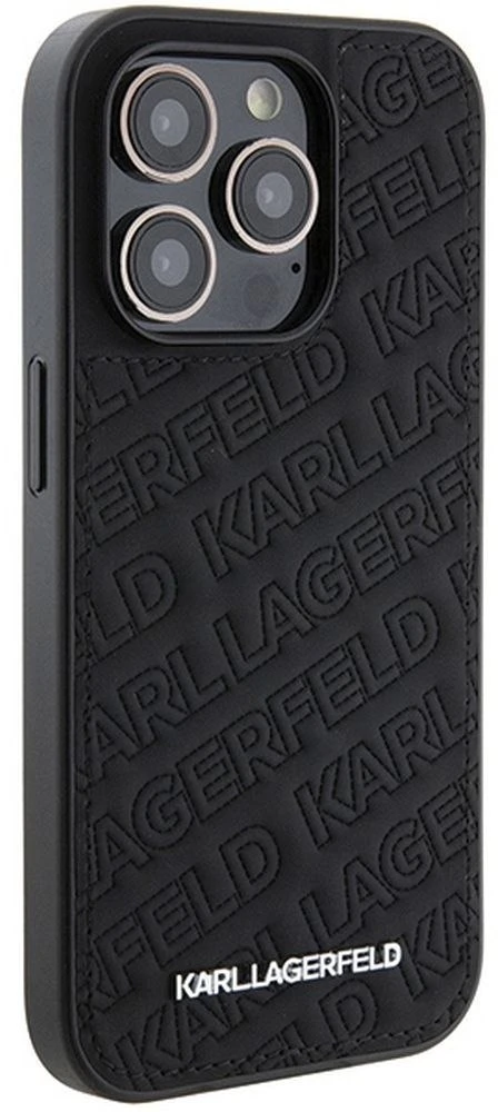 Dėklas Karl Lagerfeld KLHCP15LPQKPMK IPHONE 15 PRO 6.1 "Juodas/Juodas HARDCASE QUILTED K PATTERN