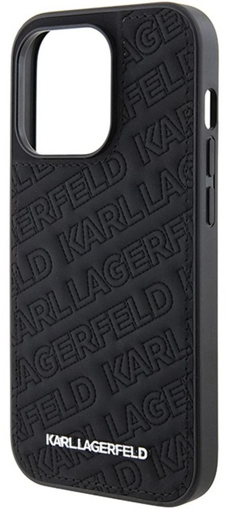 Dėklas Karl Lagerfeld KLHCP15LPQKPMK IPHONE 15 PRO 6.1 "Juodas/Juodas HARDCASE QUILTED K PATTERN