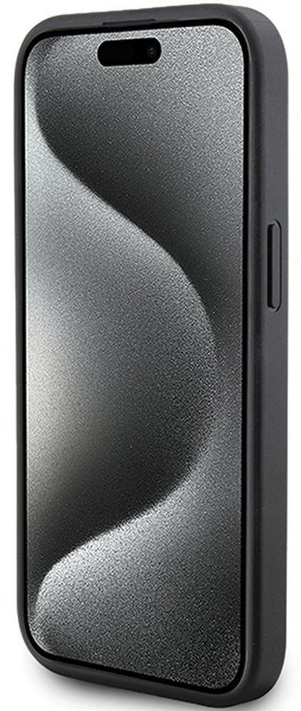 Karl Lagerfeld KLHCP15SPQKPMK iPhone 15/ 14 / 13 6.1″ juodos spalvos kietas dėklas Quilted K Pattern