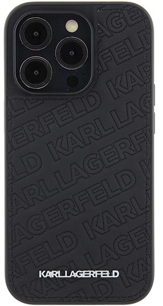 Dėklas Karl Lagerfeld KLHCP15LPQKPMK IPHONE 15 PRO 6.1 "Juodas/Juodas HARDCASE QUILTED K PATTERN